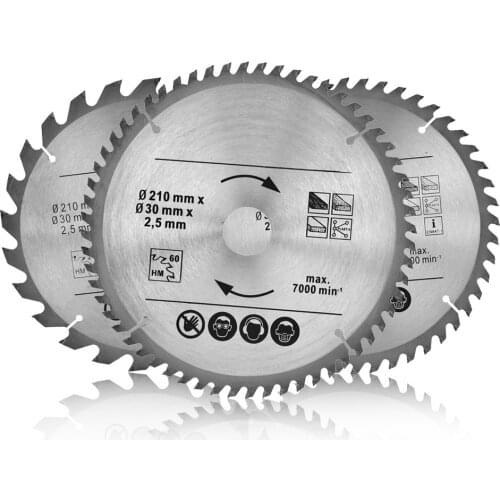 Circular Saw Blade 210mm 24, 48T, 60T TCT Saw Disc Blade 30mm Bore
