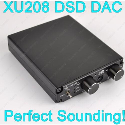 Mini XMOS XU208 USB DAC Support DSD256 Native XMOS XU208 Asynchronous USB DAC Sound Card Headphone Amplifier,Upgradable OPAMP