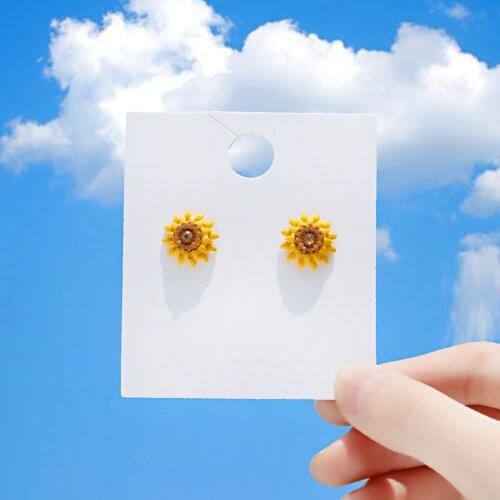 Cartoon Minimalist Cute Sunflower Earrings For Women Girls Wedding Jewelry Sweet Earring Party Birthday Jewelry Gifts