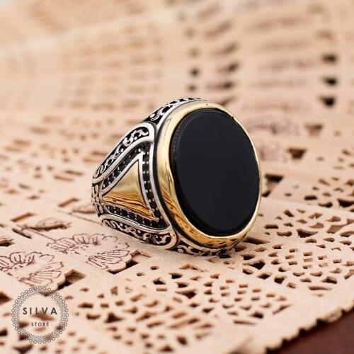 Agate Aqeeq 925 silver mens ring. Mens jewelry stamped with silver stamp 925 All sizes are available