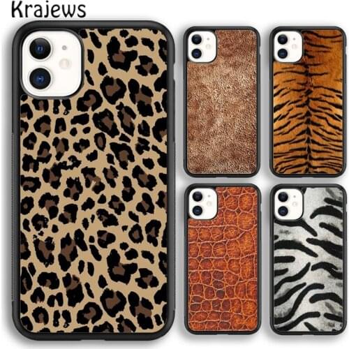 Krajews ANIMAL PRINT SKIN soft Phone Case Cover For iPhone 5s SE 2020 6s 7 8 plus X XS XR 11 12 mini pro max coque Shell