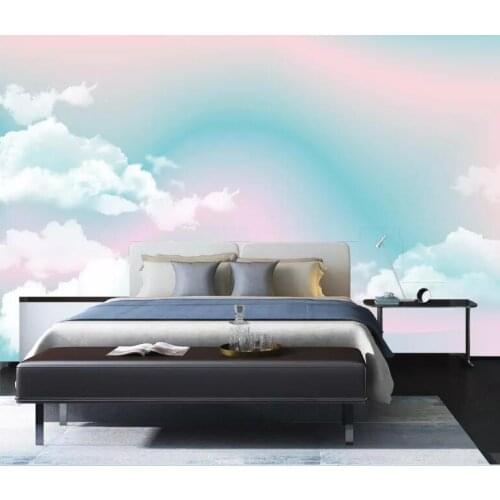Bacal custom made Photo wallpaper mural Silk material Abstract landscape rainbow Childrens room background 3d wallpaper mural