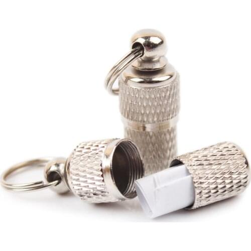 1Pcs New Dog ID Tube Metal Stainless Steel Anti-Lost Pet Dog ID Address MINI Label Tag Barrel Tube