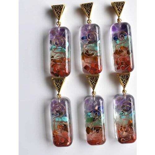 2020 New Retro Colorful natural amethysts Lapis Lazuli 7 colors stone pillar charms pendants wholesale 6pcs/lot free shipping