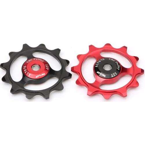 MTB Road Bicycle Transmission Rear Dial Guide Wheel 12T Positive Negative Teeth Aluminum Alloy CNC Palin Bearing Guide Wheel