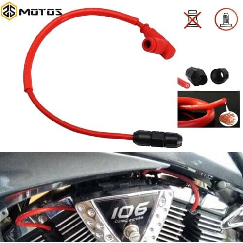 ZS MOTOS Spark Plug Motorcycle NGK Spark Plus Wire Ignition Cable For Off-road Motocross Dirt Bike Motorcycle Spark Cap Wire Set