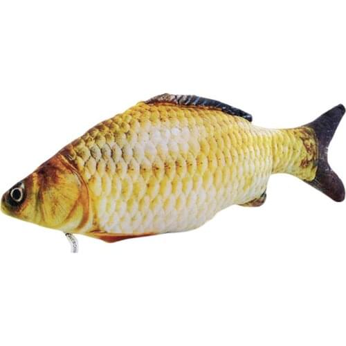 1 Piece Lifelike Fish Cat Toy Plush Soft Cat Chew Catnip Toy Interactive Pet Kittens Molar Cleaning Teeth Toys Cat Accessories