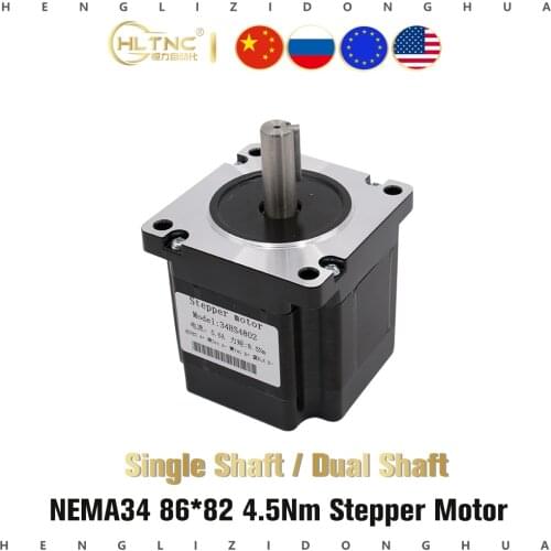 NEMA 34 CNC stepper motor 86x82mm 4.5N.m 5.5A D14mm Nema34 stepping motor L=80mm 640Oz-in for CNC engraving machine 3D printer