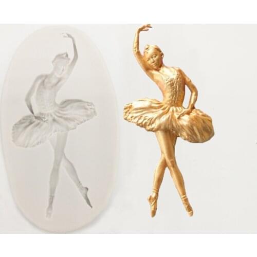 Ballerina Ballet Dancer Silicone Mold Fondant Mould Cake Decorating Tools Chocolate, Gumpaste, Sugarcraft, Kitchen Accessories