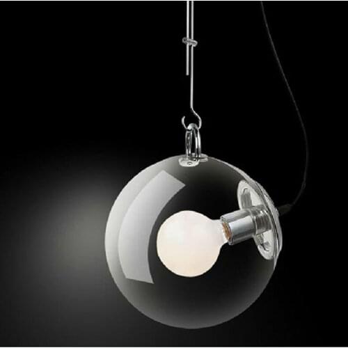 Modern Ball Bubble Clear Glass LED Pendant Lights Lighting Cafe Home Decor Pendant Lamp Dining Room Bedroom Kitchen Hanging Lamp