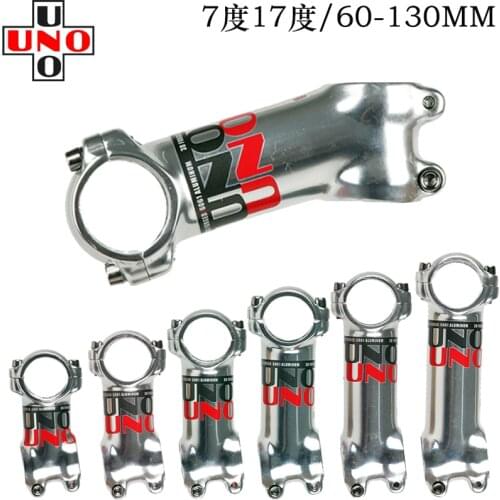 Ultralight Silver Bicycle Stem MTB Road Mountain Bike Handlebar Riser 7/1/ 35 Degrees 60/70/80/90/10/110/120/130mm Bike Stem