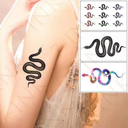 Waterproof Temporary Tattoo Sticker The New Little Snake Animal Body Art Fake Tatto Flash Tatoo Leg Arm Hand Foot For Women Men