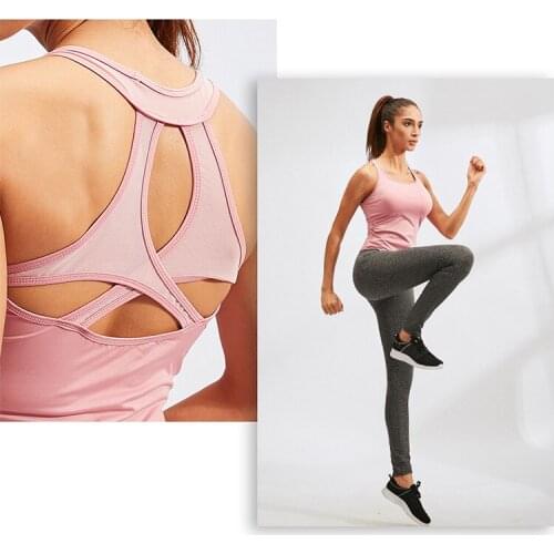 Womens Yoga Vest Sexy Was thin Skinny Quick Dry Clothes High Elastic Breathable Fitness Running Sports Badminton baseball Vest