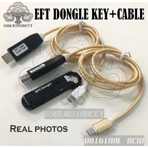 100% original EASY FIRMWARE TEMA / EFT DONGLE and EFT Dongle Serial 2 IN 1 cable Free shipping