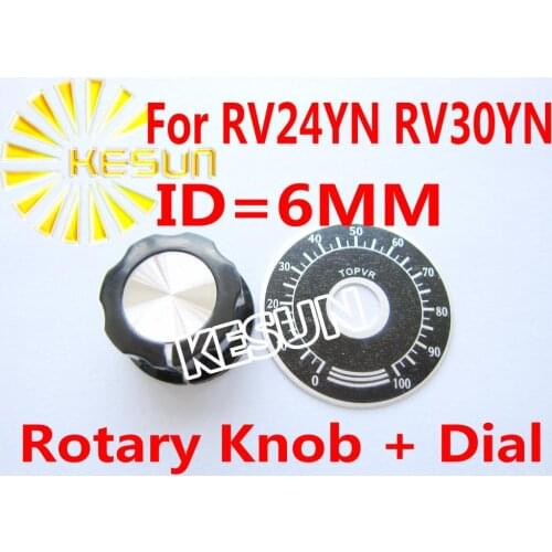 6MM Potentiometer Rotary Knob + Dial For RV24YN RV30YN RV24YN20S RV30YN20S
