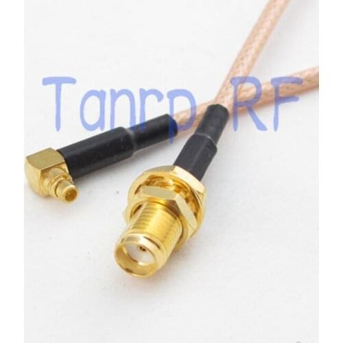 6in MMCX male right angle to SMA female jack RF adapter connector 15CM Pigtail coaxial jumper cable RG316 extension cord