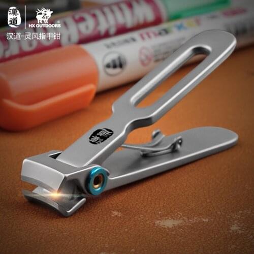 A412 High quality portable stainless steel multifunctional nail clippers dead skin pliers nail file EDC keychain