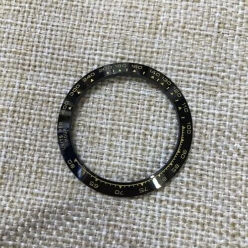 Watch accessories Ditong Na black ceramic outer ring 116500 cosmic type 38.5mm case digital dial ring