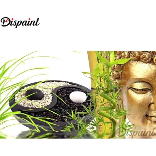 Dispaint Full Square/Round Drill 5D DIY Diamond Painting "Religious Buddha" Embroidery Cross Stitch 3D Home Decor A12226