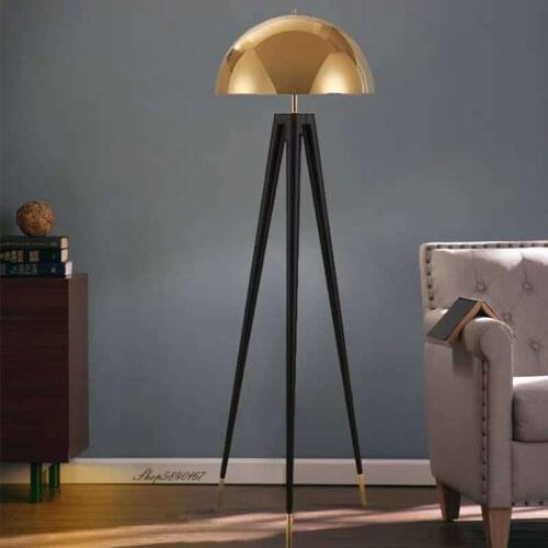 American Copper UFO Floor Lamp Lighting Creative Free Stand Light Bedroom Light Decoration Home Living Room E27 Tall Floor Lamp