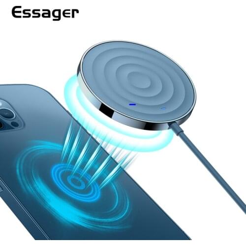 Essager 15W QI Fast Wireless Charger For iPhone 12 Pro Max Samsung Magnetic Mobile Phone Wireless Fast Charging For iPhone 12