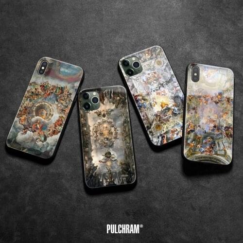 Renaissance art Painting coque Soft Silicone Glass Phone Case Shell Cover For iPhone SE 6 6s 7 8 Plus X XR XS 11 Pro 12 mini MAX
