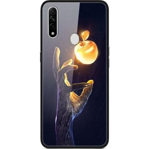 For OPPO A8 Phone Case Tempered Glass Case Phone Cover Fitness Back Bumper Series 3