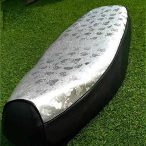 A564 For Suzuki GN125-2F Motorcycle Seat Cover Waterproof Silver Design Leather Seat Cover For GN125-2F Cushion Cover