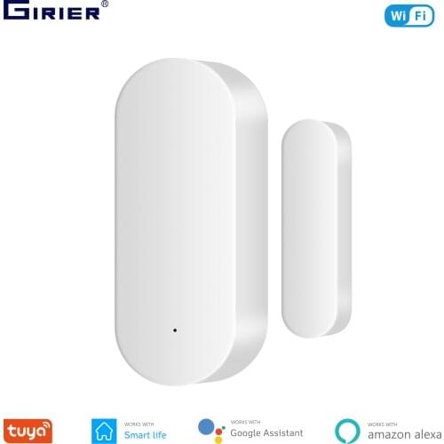 GIRIER Tuya Wifi Door/Window Sensor Smart Door Open Closed Detector App Notification Alert Compatible with Alexa Google Home