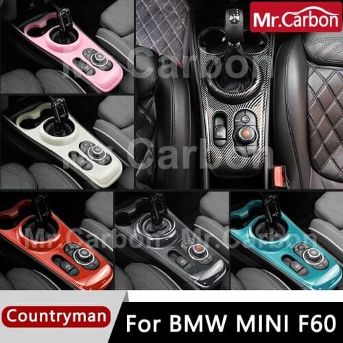 Car Central Control Shift Lever Panel Decorative Cover For BMW MINI F60 Countryman Interior Modification Accessories Stickers