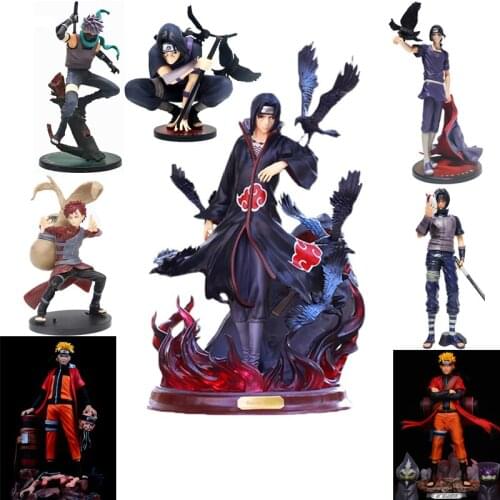 17 Style Naruto Shippuden Uchiha Itachi Akatsuki GK Action Figure Naruto Anime Model PVC Statue Collectible Doll Figma Kids Toys