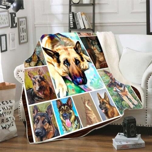 Wolf 3d printed fleece blanket for Beds Hiking Picnic Thick Fashionable Bedspread Sherpa Throw Blanket Drop Shipping