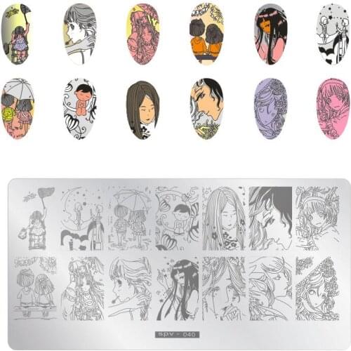 Nail Stamping Plate Template Rabbit Anime Circus Clown Ant Image Template Nail Art Image Plate Stencil nail art Stamp Polish