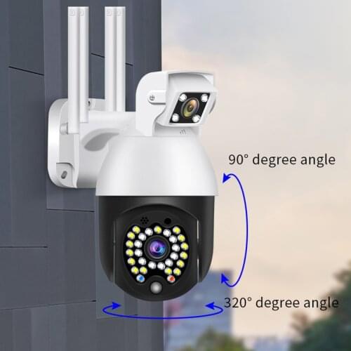 1080P PTZ Wireless Wifi IP Camera Outdoor AI Human Detect Wireless Camera Security CCTV HD Dual Lens CCTV 29 LED Camera
