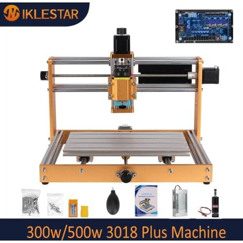 Upgragded CNC 3018 Plus 500W/300W Metal Frame Engraver GRBL DIY 3Axis 15W Fixed Focus Laser PBC Milling Machine Wood Router