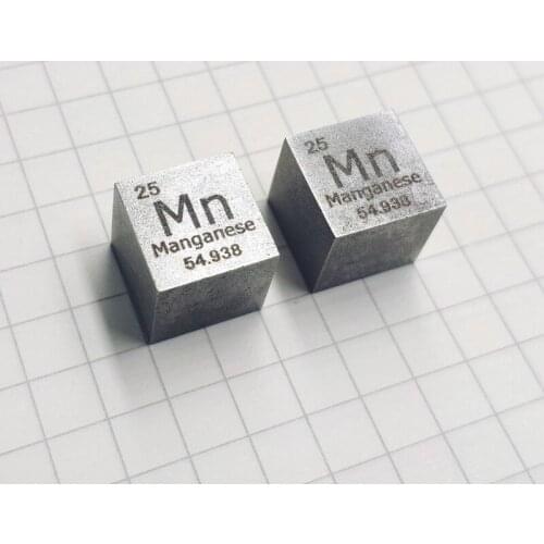 Manganese Metal Mn Cube 10mm 99.7% Pure Density for Gifts, Hobbies,Crafts,Collection Chemistry Science Experiments