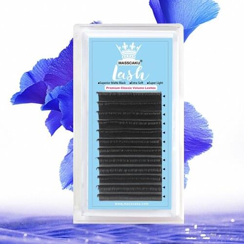 MASSCAKU High Quality Cheap Soft natural silk mink Eyelash Extension Individual Soft All Size Fake Eye Lashes Maquiagem Cilios