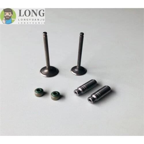 Motorcycle 4CW engine valve stem with oil seal and valve intake exhaust stem guide duct for Yamaha 125cc ZY 125 ZY125T-A parts