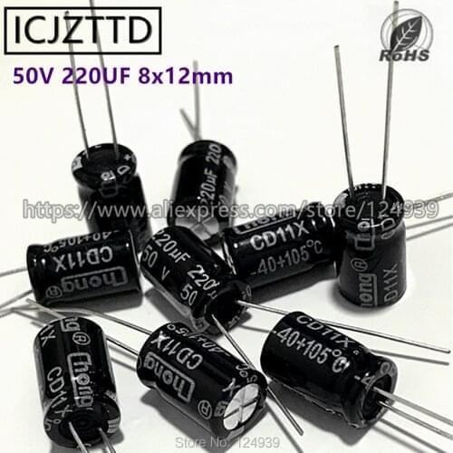 NEW Capacitor DIP-2 50V 220UF 50V 100UF 6.3V 1000UF 10V 680UF 10V 1000UF 16V 470UF 16V 680UF 25V 330UF 8*11 8X12mm 8mm 12mm