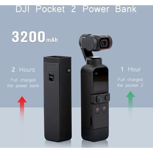 Osmo Pocket 2 Portable Mobile Power Bank Outdooor Handheld Grip Type-C Battery Charger Hub For DJI Pocket 2 Camera Charging Box