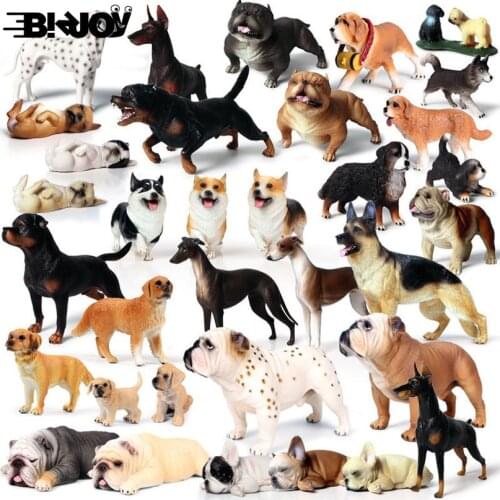 Puppy Model Simulation Dogs Lovely Zoo Figure Educational Cute Farm Animal Dog Toy for Child Kids Decor Christmas Gift