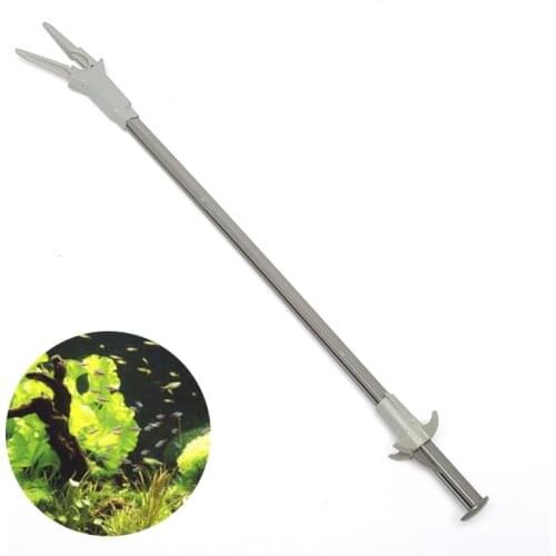 Aquarium Tong 50 CM Plants Fish Tank Plastic Aquarium Tweezer Multi Tool Cleaner Clamp Clip Suckers Long Handle Pliers Seaweed