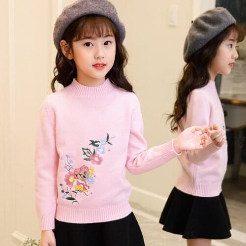 Girl Sweater Kids Baby Outwear Tops 2021 Soft Thicken Warm Winter Autumn Long Sleeve Knitting Pullover Children Clothing
