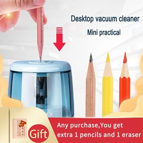 TENWIN Pink/Blue Electric Pencil Sharpener Battery Automatic For 6-8mm Pencils Color Pencils School Student Supplies Stationery