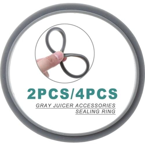 2pcs/4pcs Grey Juicer Seal Rings Silicone Rubber Gasket Seal Ring Replacement Juicer Blender Sealing Gasket Accessories 9cm