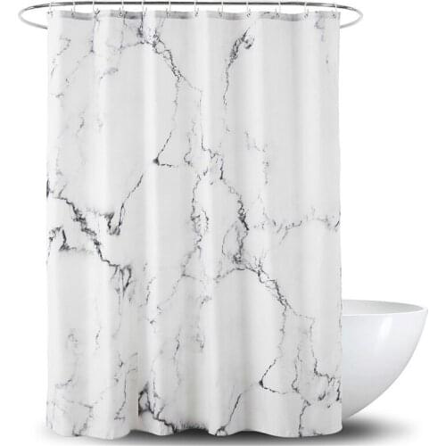 Marble Stripes Shower Curtain Waterproof Bathroom Curtains Metal Grommets Bathtub Partition Curtain With Hooks Bathroom Decor