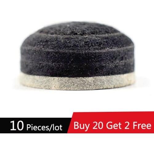 High Quality 10 Pcs/lot Snooker Cues Tip 10mm/11mm/11.5mm/11.75mm/13mm Cue Tips Billiards Accessories China