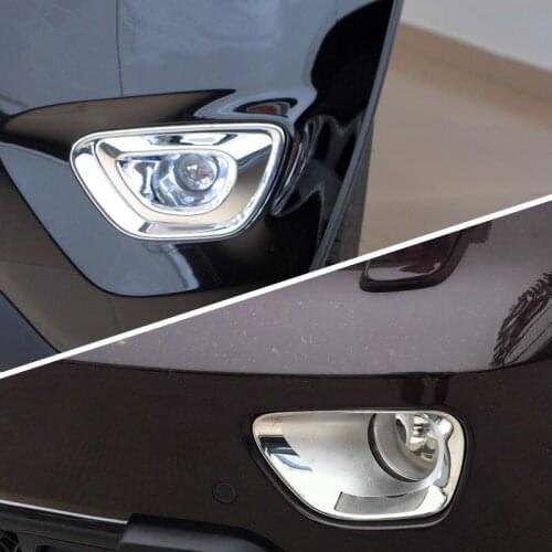 1 Pair Car Front Rear Fog Light Lamp Cover Moulding Trim for Jeep Grand Cherokee 2011 2012 2013 2014 2015 Styling