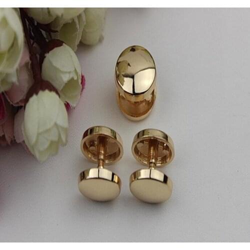 10 PCS/lot) diy hardware plating processing leather handbags remove screw diameter 1 cm barbell decorative accessories