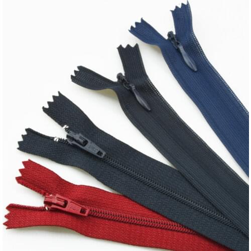 100pcs/lot SBS Lace Invisible Nylon Coil Zipper Inch for Wedding Dress Zipper Cheongsam Pillow Shirt Pants Sewing Accessories